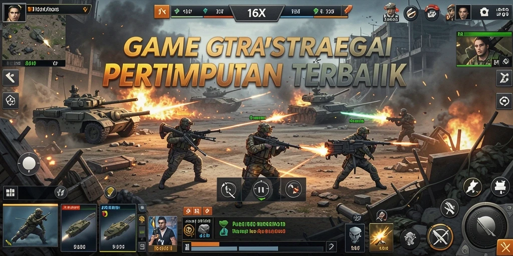 Tangkapan layar 116X menampilkan pertempuran strategis yang mendebarkan.