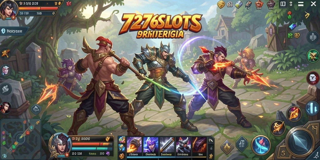 Gameplay seru di 7276SLOTS dengan pertarungan strategis.