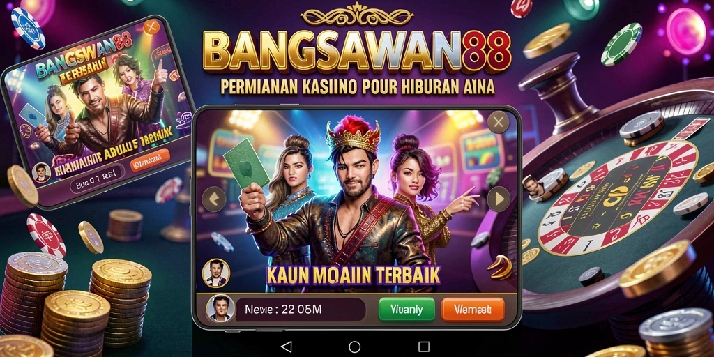 Tampilan permainan kasino yang mendebarkan di BANGSAWAN88.