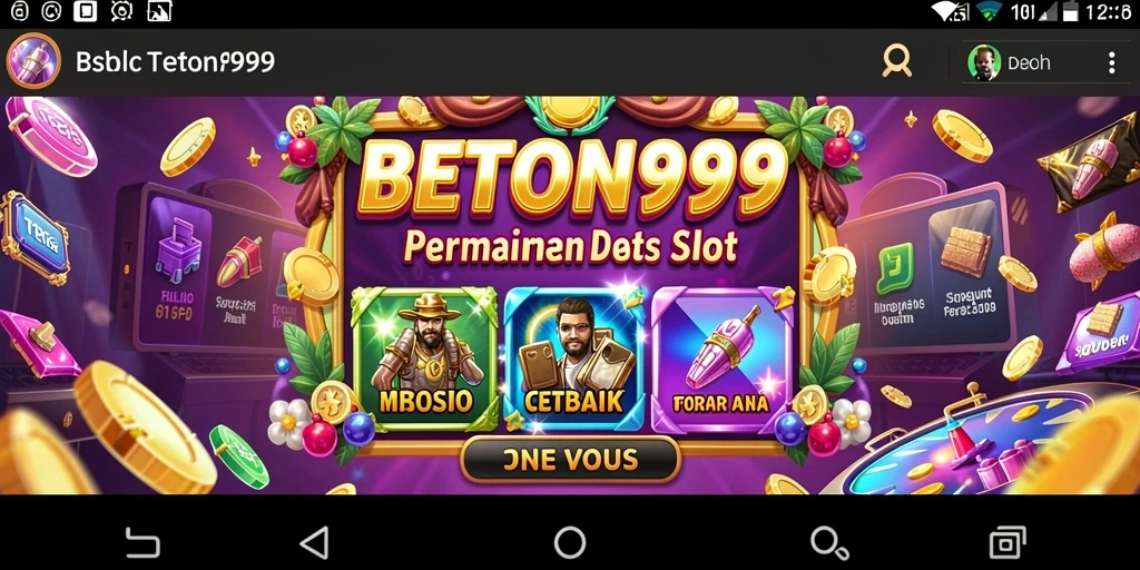 Screenshot menunjukkan gameplay menarik dari BETON999 slot.
