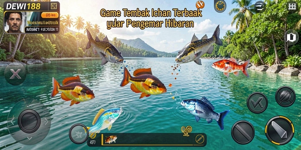 Tampilan screenshot utama DEWI188 dengan gameplay seru Tembak Ikan.