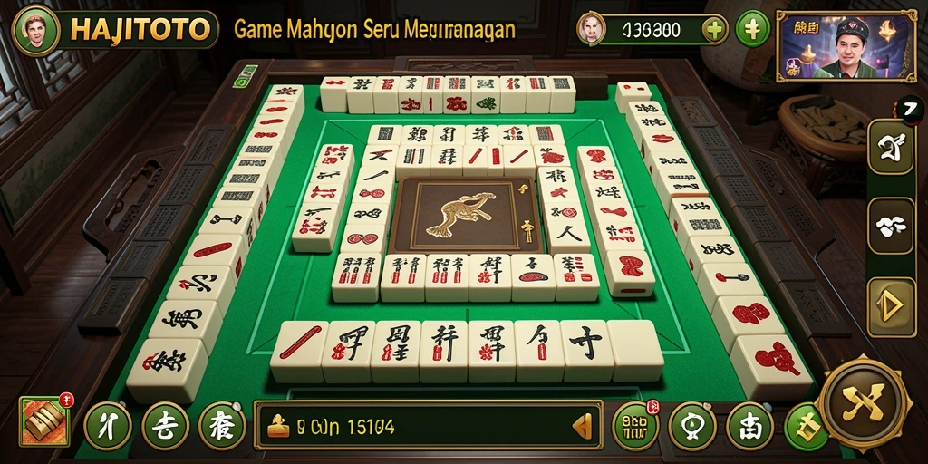 Screenshot utama HAJITOTO menunjukkan aksi gameplay Mahjong yang seru.