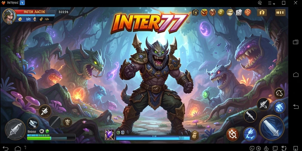 Gameplay INTER77 yang menghadirkan pertempuran epik dan eksplorasi dunia fantasi.