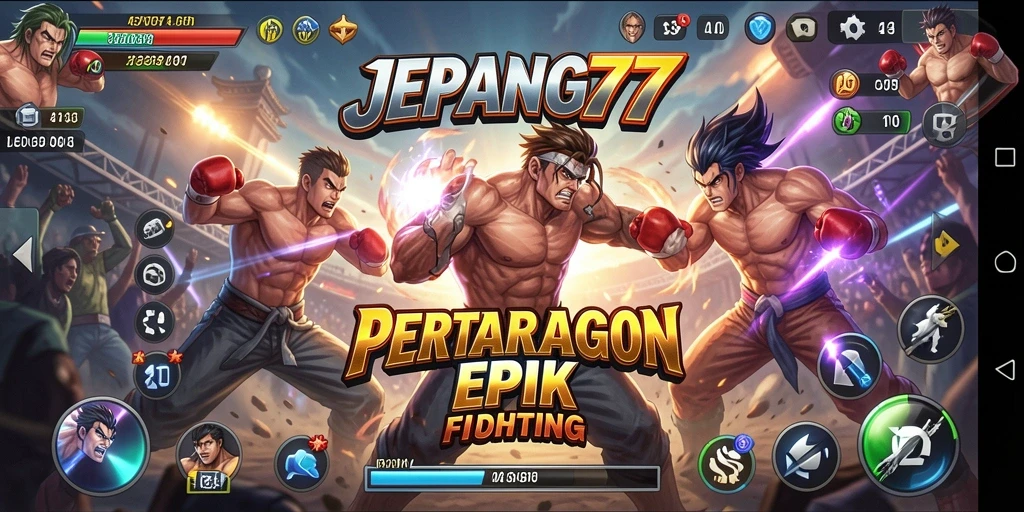 Tampilan gameplay JEPANG77 yang mendebarkan dengan aksi pertarungan yang seru.