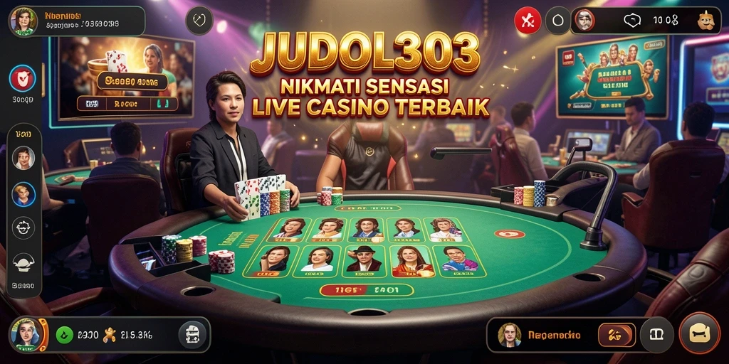 Tampilan gameplay Live Casino JUDOL303 yang mendebarkan dan interaktif.