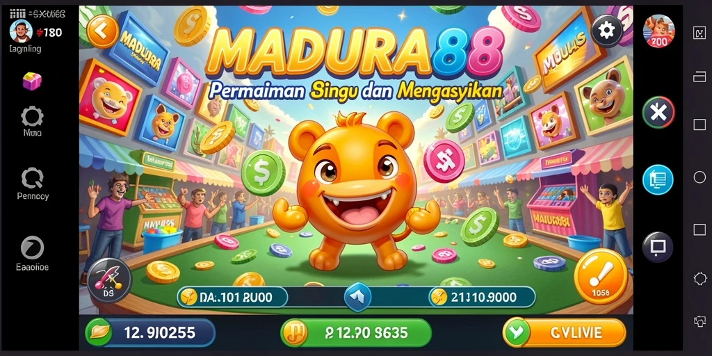 Tampilan seru dari gameplay <strong>MADURA88</strong> dengan banyak pemain dan hadiah.