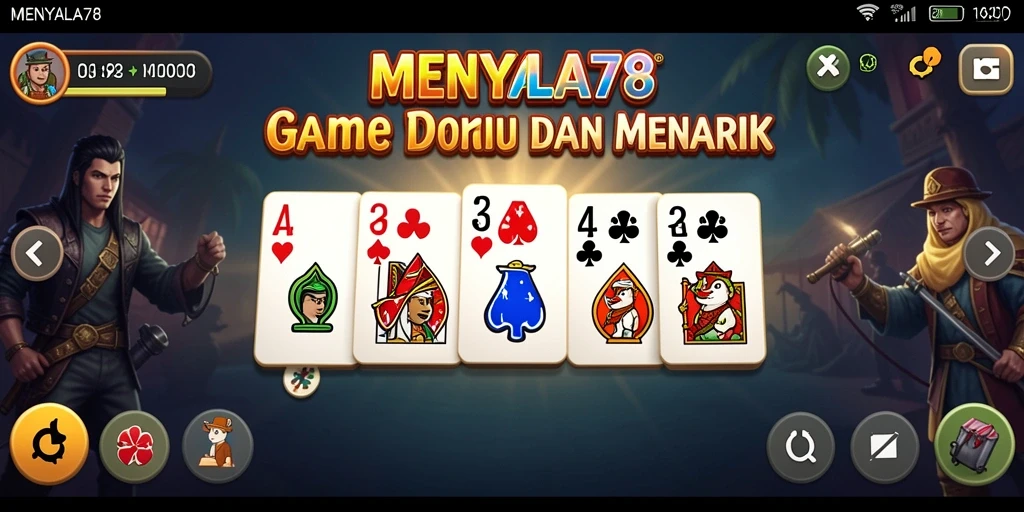 Tampilan gameplay MENYALA78 yang seru dan interaktif.