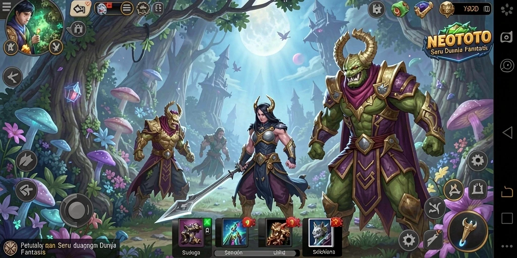 Screenshot NEOTOTO menampilkan momen seru dalam petualangan.