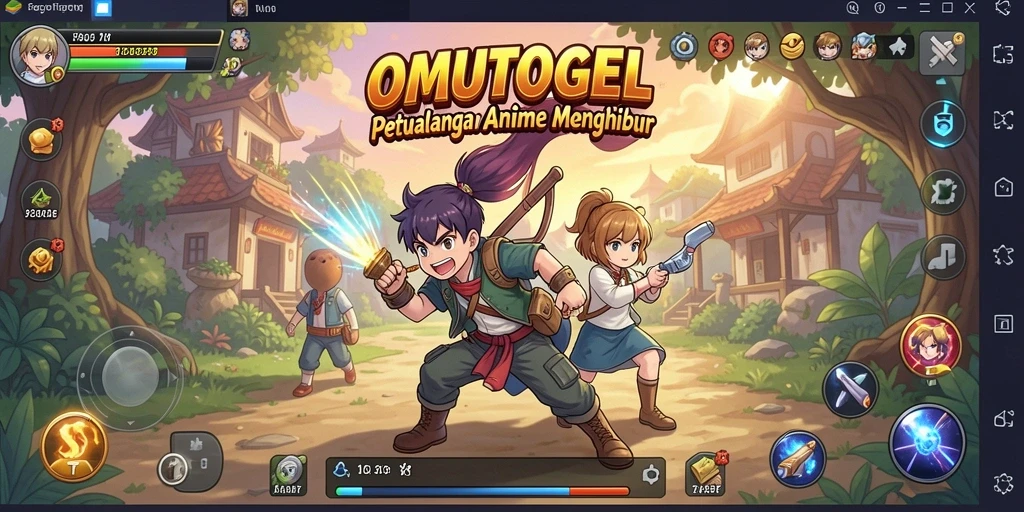 Tampilan menakjubkan dari gameplay anime yang seru.