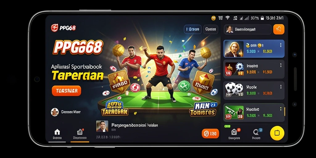 Tampilan menarik dari gameplay PGG68 yang menyajikan sportsbook.