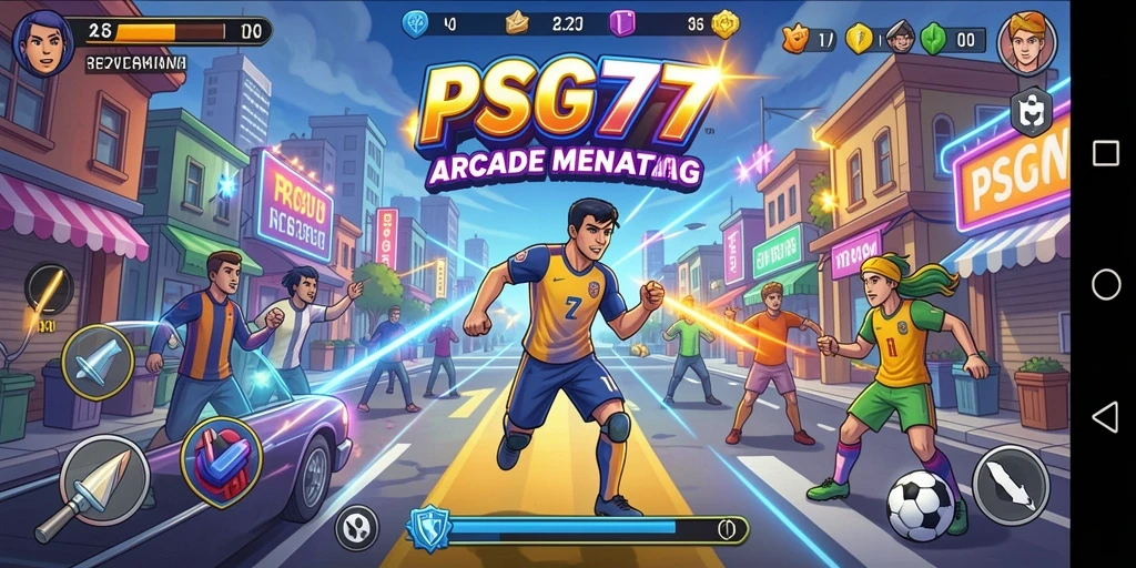Tangkapan layar <strong>PSG77</strong> menunjukkan aksi seru dalam gameplay Arcade.