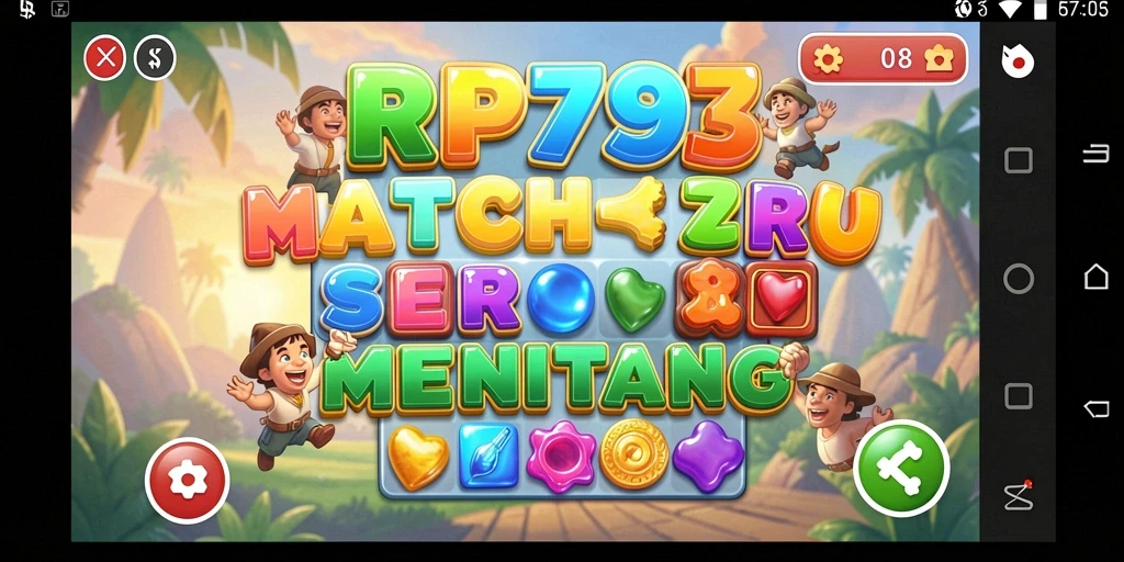 Screenshot RP79 menampilkan aksi seru permainan Match-3.