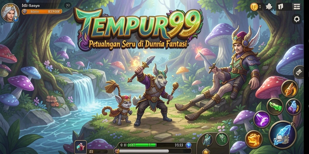 Screenshot gameplay TEMPUR99 menunjukkan aksi petualangan yang mendebarkan.