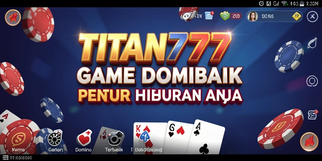 Tampilan gameplay Domino yang seru dan interaktif di TITAN777.