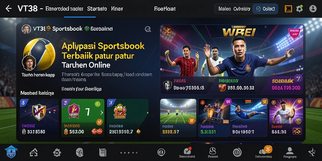 Screenshot gameplay VT38 menampilkan antarmuka intuitif untuk taruhan olahraga.