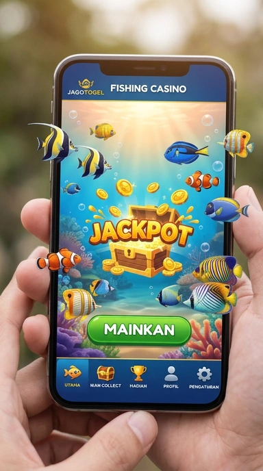 Tampilan utama aplikasi jagotogel dengan pilihan kategori.